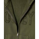 OBEY, Hybrid faded zip hood, Deep lichen green faded wash