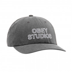 OBEY, Obey studios 6 panel strapback, Faded black