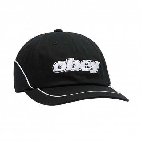Obey rewind 6 pnl velcro back - Black
