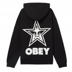 OBEY, Bold star extra heavy hood, Black