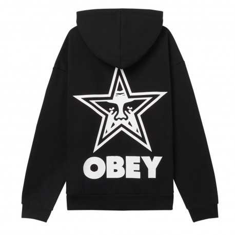 Bold star extra heavy hood - Black