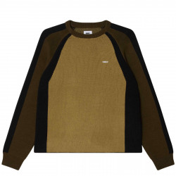 OBEY, Raglan crew neck sweater, Mermaid green multi