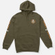 SALTY CREW, Tentacles hooded fleece, Dusty olive