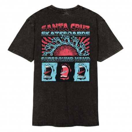 Vtg screaming connect t-shirt - Black acid wash