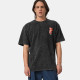 SANTA CRUZ, Vtg screaming connect t-shirt, Black acid wash