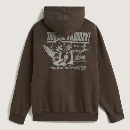 Earthbound loose fit fz po - Coal brown