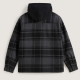 VANS, Piedmont hooded plaid shacket, Black/asphalt heather