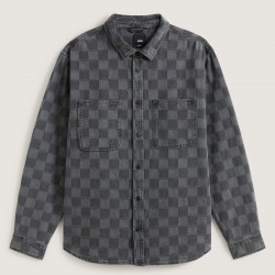 VANS, Hastings checkerboard denin ls woven, Faded black