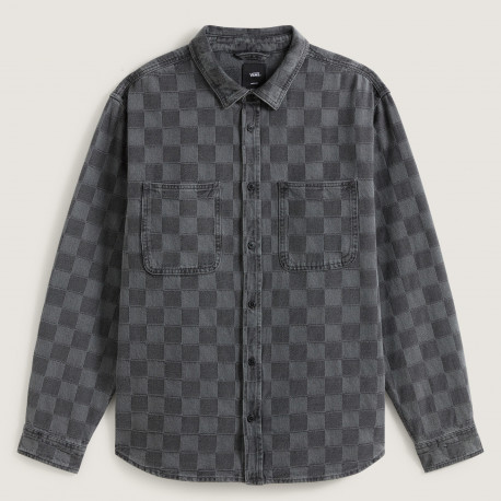 Hastings checkerboard denin ls woven - Faded black