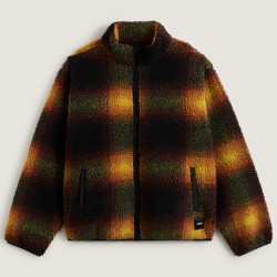 VANS, Heights sherpa full zip, Black/herritage mustard