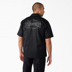 DICKIES, Thrasher x dickies work shirt, Black