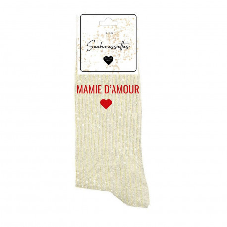 Mamie d'amour - Beige paillettes