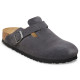 BIRKENSTOCK, Boston suede leather, Charcoal
