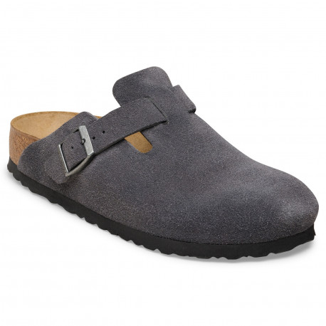 Boston suede leather - Charcoal