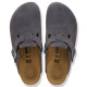 BIRKENSTOCK, Boston suede leather, Charcoal