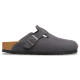 BIRKENSTOCK, Boston suede leather, Charcoal