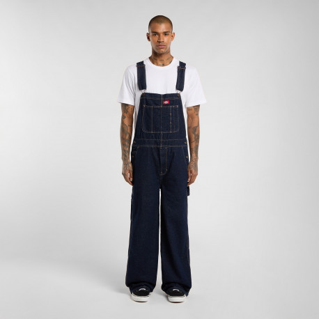 Loose denim bib - Rinsed