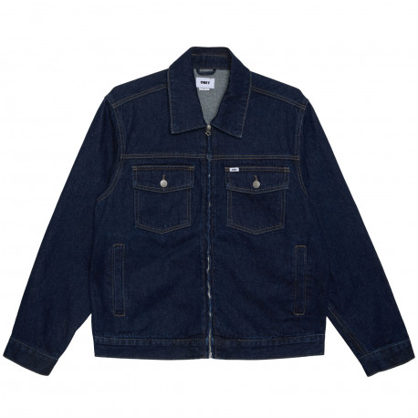 Obey base trucker jacket - Rinse indigo