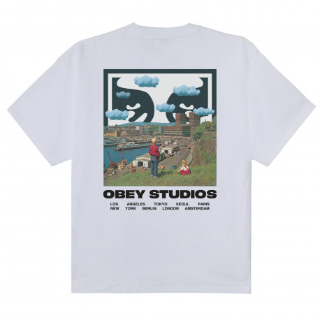 Obey sky face - White