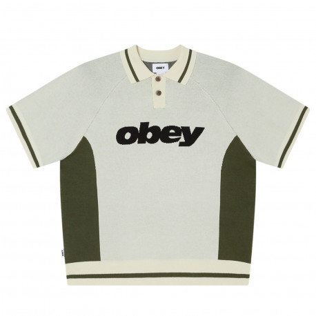Obey sport polo sweater - Unbleached multi
