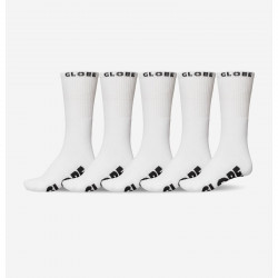 GLOBE, Whiteout hi crew sock 5 pack, White