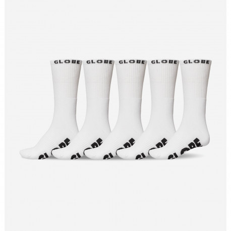 Whiteout hi crew sock 5 pack - White