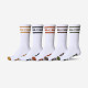 GLOBE, Tilt hi crew sock 5 pack, White/assorted