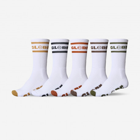 Tilt hi crew sock 5 pack - White/assorted