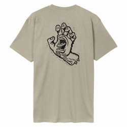 SANTA CRUZ, Stamped screaming hand t-shirt, Stone grey