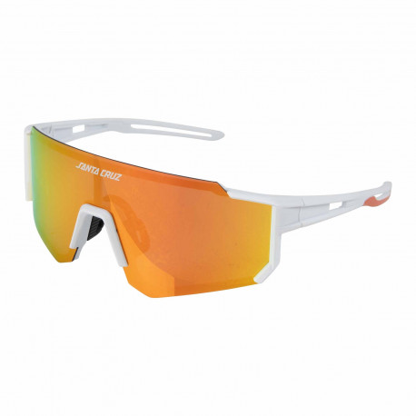 Strip racer sunglasses - White orange/red