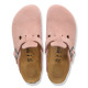 BIRKENSTOCK, Boston suede leather, Pink clay