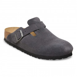 BIRKENSTOCK, Boston suede leather, Charcoal
