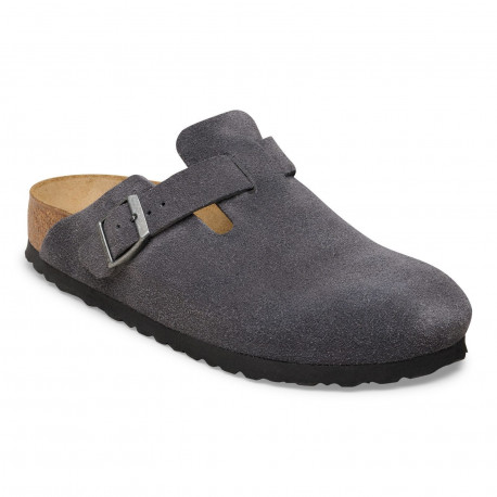 Boston suede leather - Charcoal