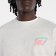 NEW BALANCE, Classic tri-logo french terry crew, Ash heather