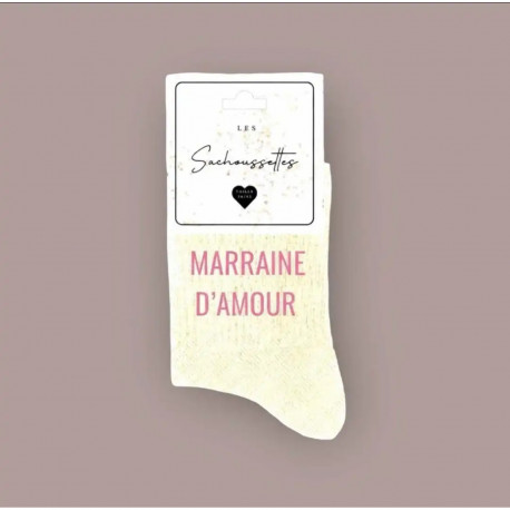 Marraine d'amour - Beige clair paillettes
