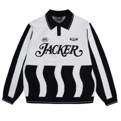 JACKER, Deal polo knit beige, White