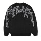 JACKER, Skeleton knit crewneck, Black