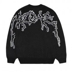 JACKER, Skeleton knit crewneck, Black