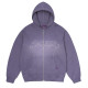 JACKER, Rough garment dyed premium zip blue, Purple