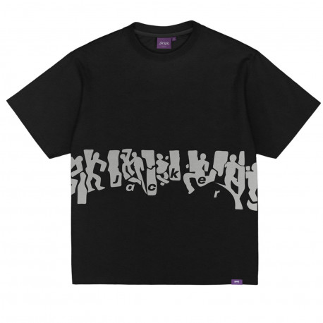 Mirror maze garment dyed - Black