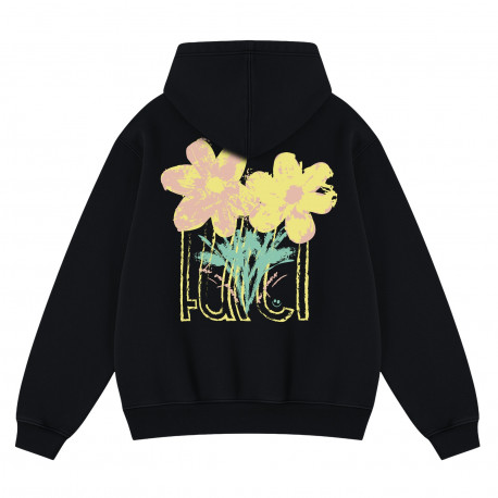 Hoddie zip piano - Black