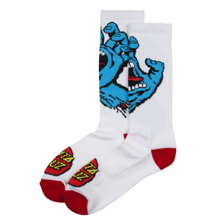 Screaming hand sock - White