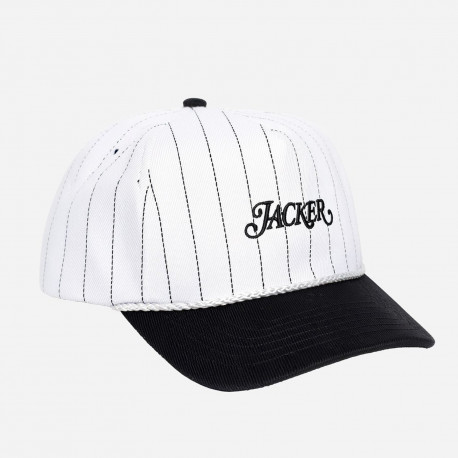 Classic stripe snapback 5 panel - Black & white