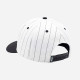 JACKER, Classic stripe snapback 5 panel, Black & white