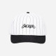 JACKER, Classic stripe snapback 5 panel, Black & white