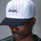 JACKER, Classic stripe snapback 5 panel, Black & white