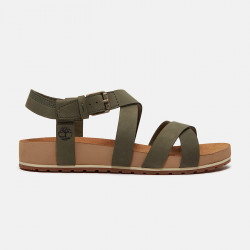 TIMBERLAND, Malibu waves backstrap sandal, Dark green nubuck