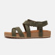 TIMBERLAND, Malibu waves backstrap sandal, Dark green nubuck