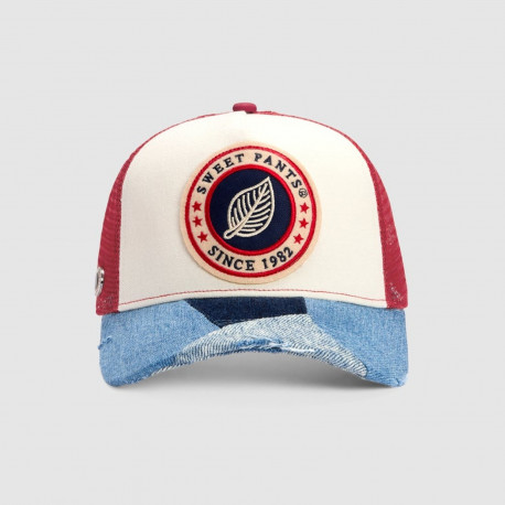 Patchwork cap - Karmin