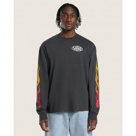 Burnin up ls tee - Faded black